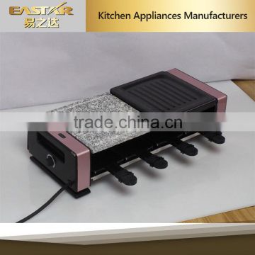Electric powder coating stainless steel raclette grill for indoor use