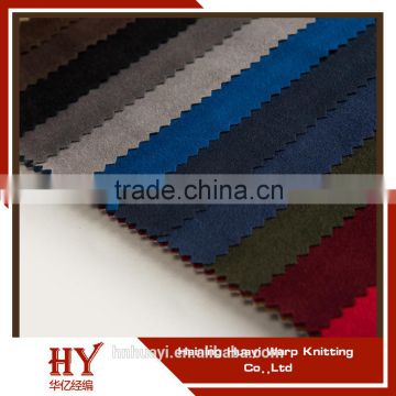 China factory direct sale 100 polyester super faux microfiber fabric, tricot woven faux fabric for garment,boots,shoes,sofa