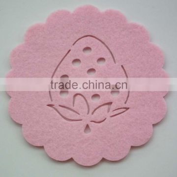 Lovely Customized strawberry felt cup mats drinker placemats coffee hot dish gifts