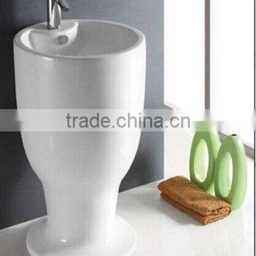 Big size wash basin ceramic bathroom pedestal basin