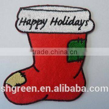 Boots self-adhesive embroidery patch