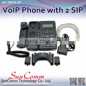 SC-9076-PE for office use IP Phone desktop with PoE 2 SIP account