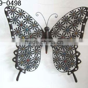 XY09-0498 wrought iron butterfly handmade for home garden outdoor patio metal crafts wall decorations wholesale