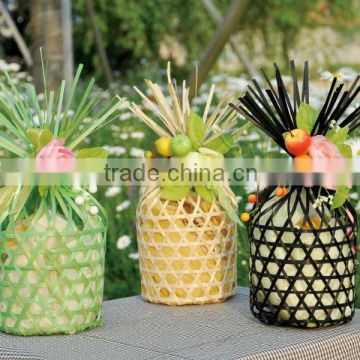 2014 Popular Handmade round Bamboo Vine Basket in 3 colors for packaging
