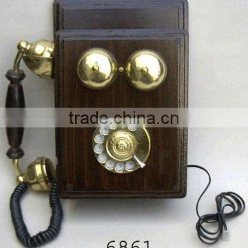 Telephone, Antique Telephone, brass antique telephone