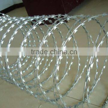 galvanized razor blade barbed wire / razor wire fence / barbed wire in china