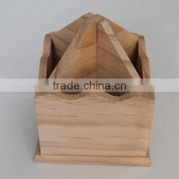 Handmade office used personalized solid wooden pen holder wholesale