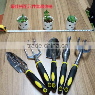 5 PCS Garden Lady Tool Set With Bag Contains Pruning Tool Digging Tool