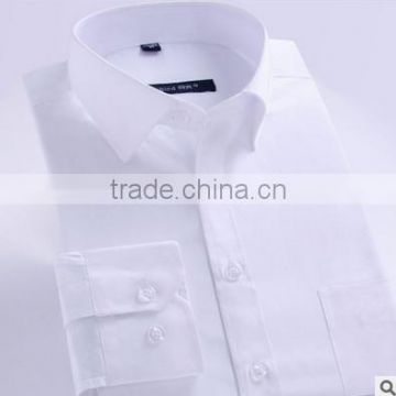 White cotton shirt designs for men 4 dollars one chest pocket slim fit dress polo collar uniform shirt