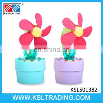 Novel design flowers electric usb mini fan toy for good sale