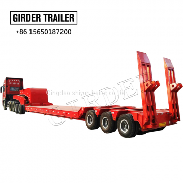 China manufacturer customized 3 axles cantilever suspension lowbed semi trailer