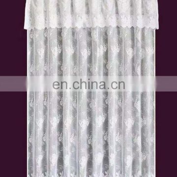 i@home White warp embroidered lace polyester shower curtain bathroom