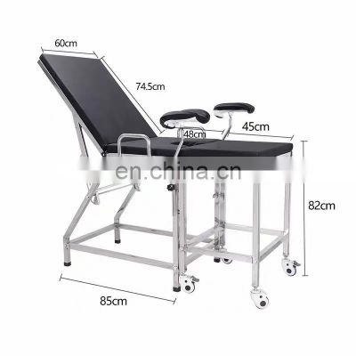 High quality Cost-effective multifunctional stainless steel delivery bed with 8 legs for hospital use