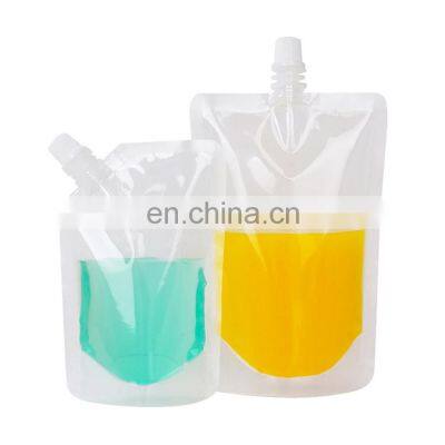 Good Quality Food-grade Manufacturer Custom Transparent Sizes Stand Up Bag Nozzle Bag