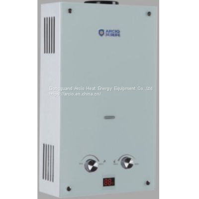 FH1004 Glass panel series  wall mounted natural gas water heater for 6L 7L 8L 10L 12L
