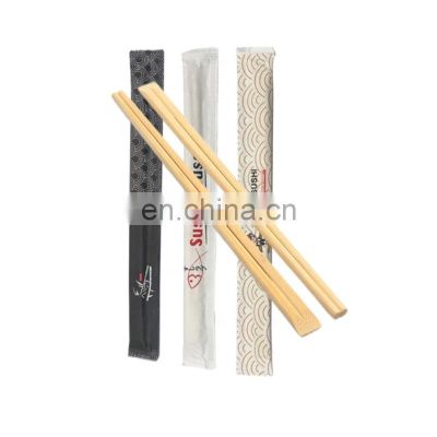 Fast Food Natural Tensoge Bamboo Chopsticks Disposable with customized full sleeve Packed