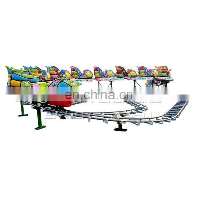 Amusement park rides 20 seats indoor outdoor Shuttle Track Rail Train Kids Rides