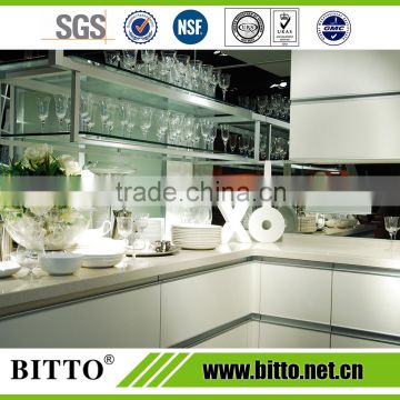 Modern white pure acrylic solid surface kitchen cabinet top