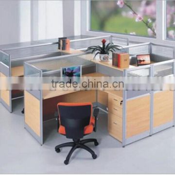 2014 cheap office partition wood office cubicle partition workstation for 4 person (SZ-WS231)