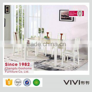 2016 hot-sale modern solid wood white dining room set made in china