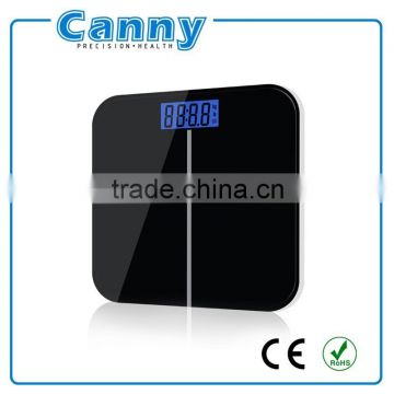 (CANNY) Personal Scale, Large blue backlight LCD digital Scale, Electronic Glass Bathroom Scale