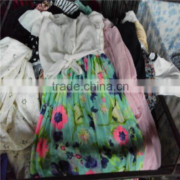 fashion design used clothes and used silk dress from factory
