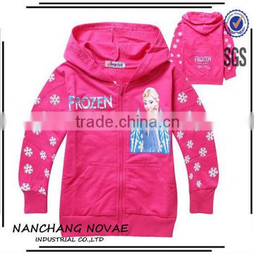 2014 new Frozen children's coat girls cartoon fall clothing children's hooded fleece cardigan guangzhou children clothes
