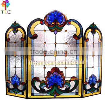 P-12 Baroque style tiffany stained glass fireplace tiffany glass panel wholesale tiffany lamp tiffany windows china tiffany