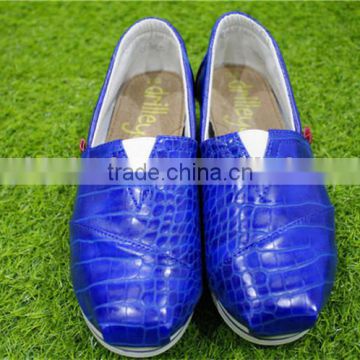 End of sapphire crocodile high ladies casual shoes