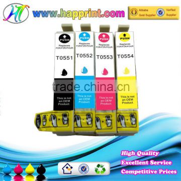 100% Pre-tested for compatible Ink Cartridges for Epson T0551 T0552 T0553 T0554 hot sale