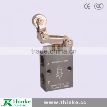 1/4" PT Thread Three Way Two Position Single Roll Mechanical Valve S3L-08