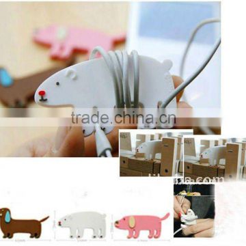Retractable Silicone Rubber Cable Winder with Cute Animal Shape