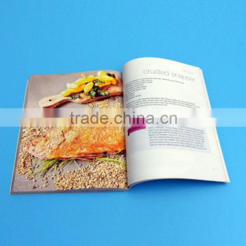 Customized cheap full color offset cookbook printing with soft cover