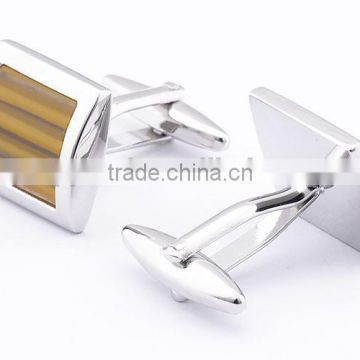 Rectangle Shaped Cufflinks With Grooves