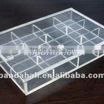 Clear Gem Tray Jewelry Storage Container with 12 Sections Compartments(PCT102)