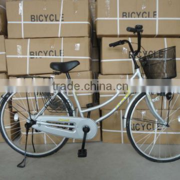 26"bike, 1speed lady bicycle silver color