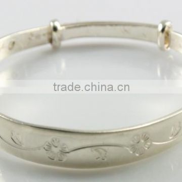 925 sterling silver bangle adjustable bracelet 925SB-bamboo