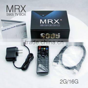 Genuine MRX Android 5.1 TV BOX 2GB/16GB Gigabit1000M LAN WiFi BT4.0 H.265 KODI Full Loaded Amlogic S905 tv box