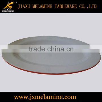 10"two color melamine oval plate