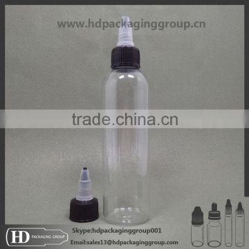 New design twist cap pet bottles, empty pet e liquid bottles plastic dropper bottle