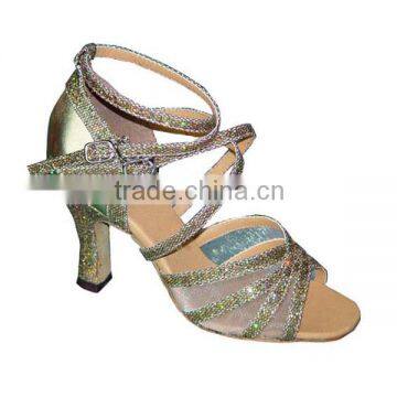 Dance shoes latin shiny material beautiful and soft for dancer latin ballroom line dance shoes sasan dance shoes