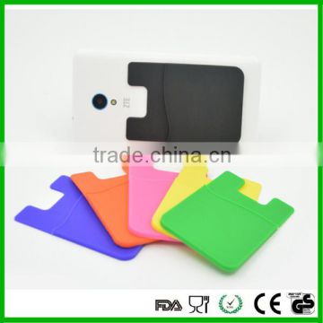 Silicone smart phone card bags holder with customized LOGO