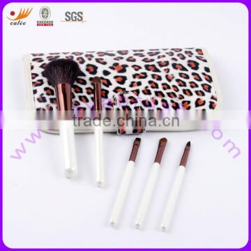 Travelling Portable Cosmetic Brush set 5pcs with mirror--OEM