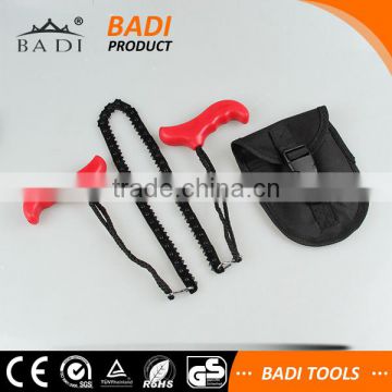 hot sale red handle pocket chain saw with chain and black pouch