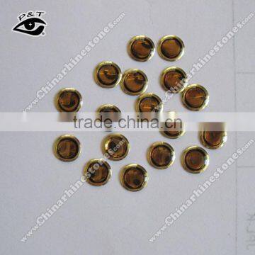 Chinese high quality rim epoxy rhinestone 6mm coffee color for clothing