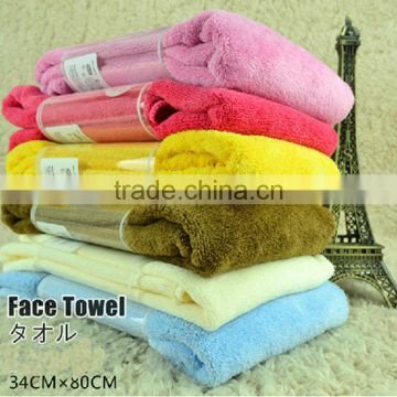 china supplier wholesale polyester/polyamide microfiber face towel 34*80cm, factory directly sell quick try sports towel