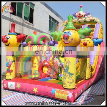 Inflatable slide, inflatable clown slide, happy clown slide for funny activity