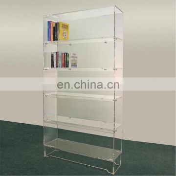 Clear 5 tiers pmma plexiglass acrylic comic book display rack