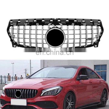 GT R Panamericana grill Silver Grille 2013-18 for Mercedes W117 CLA200 CLA45 AMG