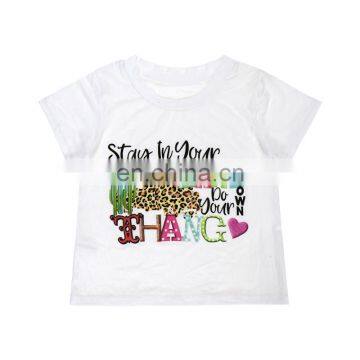 Boutique Shirt Printed T-shirt Baby Short Sleeve And Cool Children Girls Top For Sale